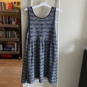Free People Green/Grey and Blue Striped Dress Size L NWOT